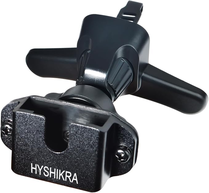 Car Radio Holder Mount, Super Stable Air Vent Mic Car Mount with Ball Joint Metal Hook Clip and Non-Slip Design for BaoFeng pxton Yaesu Motorola Midland Cobra CB Walkie-Talkie Microphone by HYSHIKRA
