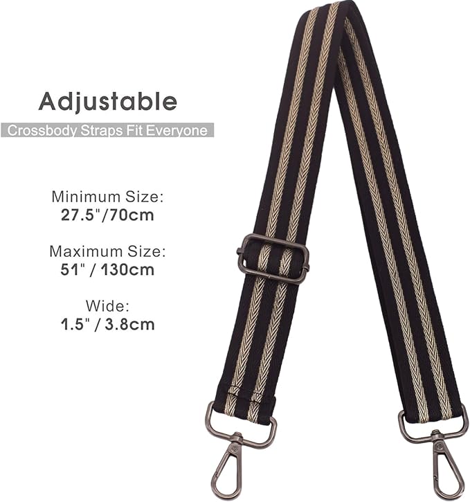 Replacement Purse Strap Shoulder Strap Adjustable Crossbody Strap for Women Crossbody Wide Shoulder Bag - Image 2