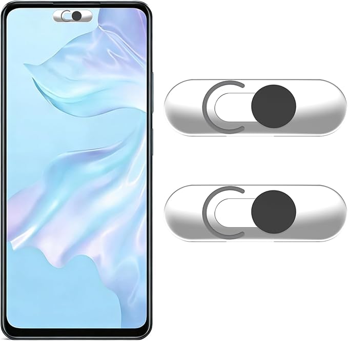 Front Camera Covers Compatible with Galaxy/iPad/Pixel | Smartphone Webcam Cover | Lens Protector,Camera Blocker for Privacy and Safety | 2Pack | Black by Unknown