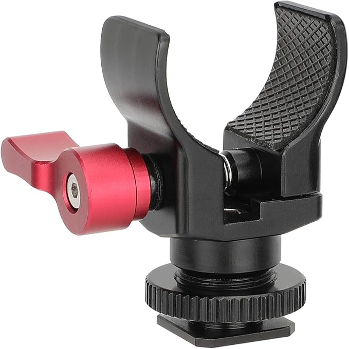CAMVATE Shotgun Microphone Holder with Shoe Mount Adapter - 3138 by CAMVATE