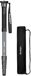 65-Inch Camera Monopod, 5 Sections Aluminum Travel Monopod for Canon Nikon Sony DSLR Cameras Video Camcorder, Compact Portable Lightweight（E-222） (Gray) by Manbily