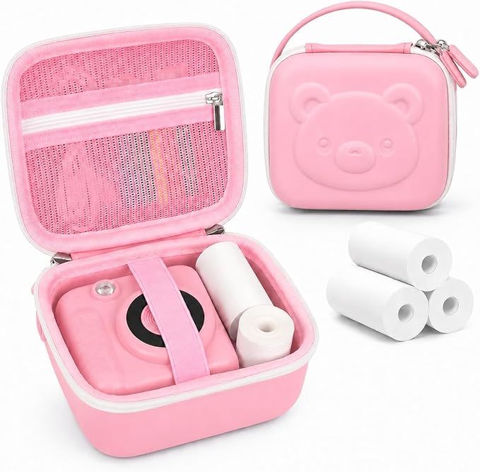 PAIYULE Kids Instant Print Camera Case for ESOXOFFORE for Dylanto | Hard Shell,Mesh Pocket,Wrist Strap,for Gofunly,for GREENKINDER,for DUDUDRAGON,for Zostuic,for Careenoah (Box Only)SkyBlue by paiyule