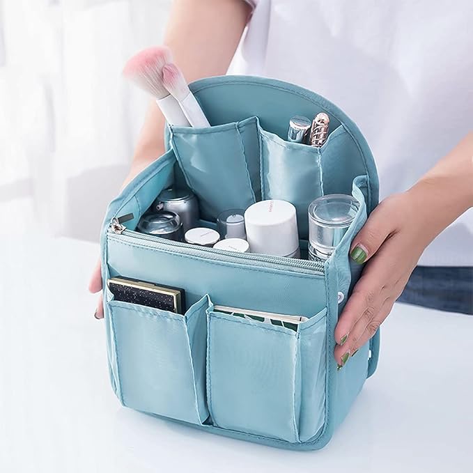 HOYOFO Mini Backpack Organizer Insert Small Shoulder Bag Divider for Rucksack Purse Lightweight Nylon, Light Blue - Image 2