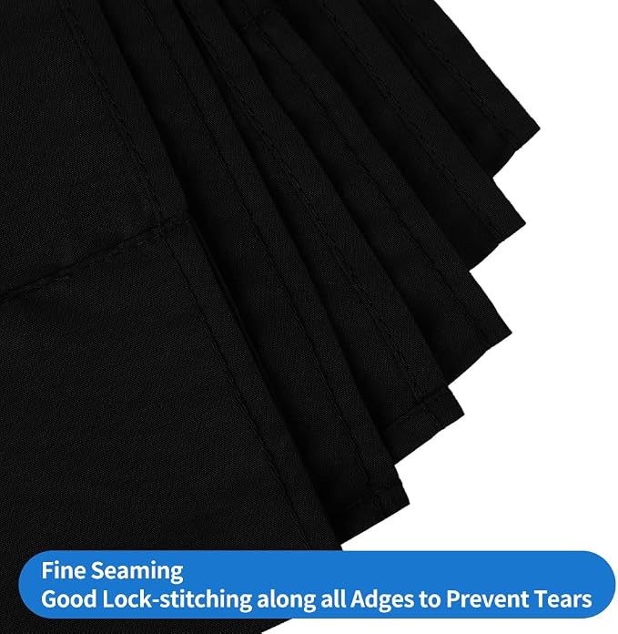 HEMMOTOP Black Backdrop, 10x12ft, Seamless Photography Background Screen | Polyester Fabric Cloth, Non Reflective, Seamless, Ideal for Photoshoot, Video Recording, Studio, Birthday, Wedding Party - Image 3