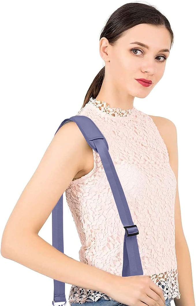 MOSISO 56 inch Shoulder Strap, Adjustable Soft Universal Non-Slip Strap | Thick Replacement Strap, Fit Padded with Metal Swivel Hooks for Laptop Shoulder Bag/Laptop Messenger Bag, Lavender Gray - Image 7