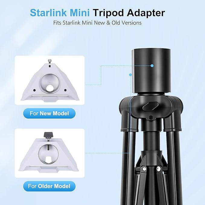 Starlink Mini Tripod Stand Mount with Aluminum Adapter Height Adjustable | for All Starlink Mini Models Portable Sturdy Starlink Mini Stand for Camping RV Travel Outdoor Setups - Image 2