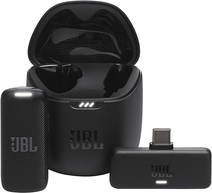 JBL Quantum Stream Wireless USB-C - Wireless Streaming Microphone - Black | Crystal clear recordings, Adjustable mic gain, 24 hours of recording time, plus speed charge, Windshield for noise reduction by JBL