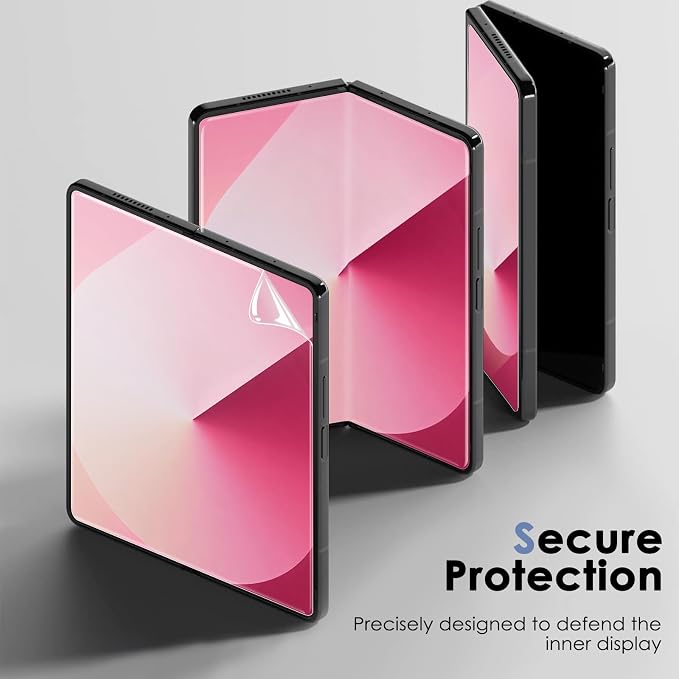 Fotbor [3+3+3 Pack All-in-One Screen Protector Set for Samsung Galaxy Z Fold 6 - Flexible Inner Screen Film, Tempered Glass Back Screen Protector & 1 Set of Camera Lens Protector - Image 9
