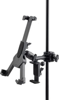 OnStage TCM1500 Tablet/Smartphone Holder (Setup for Tablets, Computers, E-Readers, Smartphones, and Phablets, Clamp Mount, Nonslip Padding, Adjustable Angle and Rotation, External Battery Holder) by On-StageStands