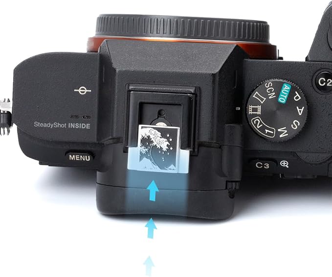 Kanagawa Wave Pattern Camera Hot Shoe Cover Shutter Button for Sony A1 A7C A7CR A7CII A7R A7M2 A7M3 A6700 A6600 A6500 A6400 A6300 (Aluminum Alloy-Hot Shoe Cover) - Image 3