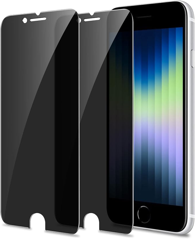 YMHML 2 Pack Compatible for iPhone SE 2020 2nd 2022 3rd Generation, iPhone 8 7 6s 6 Privacy Screen Protector, Anti Spy, Private Case Friendly Film by YMHML