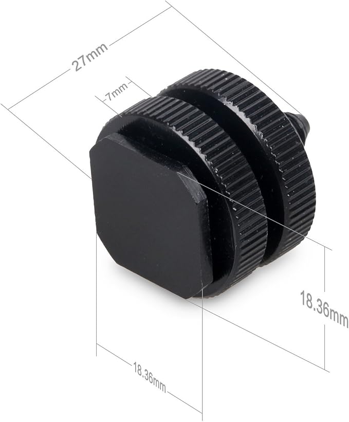 Anwenk Camera Hot Shoe Mount Adapter Flash Shoe Mount to 1/4"-20 Tripod Screw Adapter, 2X Hot Shoe Adapter + 2X Cold Shoe Adapter Combo Pack, 4 Pack - Image 5