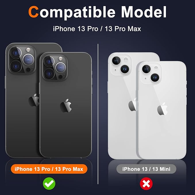 UniqueMe 3 Pack for iPhone 13 Pro/13 Pro Max Camera Lens Protector-Clear | Tempered Glass, Case Friendly, New version, Scratch-Resistant, Easy Installation - Image 2
