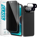 2+2 Pack Privacy Screen Protector for Google Pixel 9 Tempered Glass | with Camera Lens Protector, Anti Spy, Fingerprint ID Compatible, Anti Scratch by Bencuku