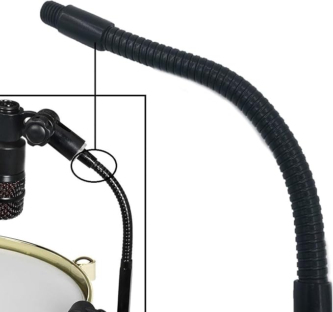 Drum Rim Microphone Clamp Percussion Microphone Mount Attachment for Drum Set Bass Drum Hoop, Drum Microphone Clip Holder with Tension Rod - Image 4
