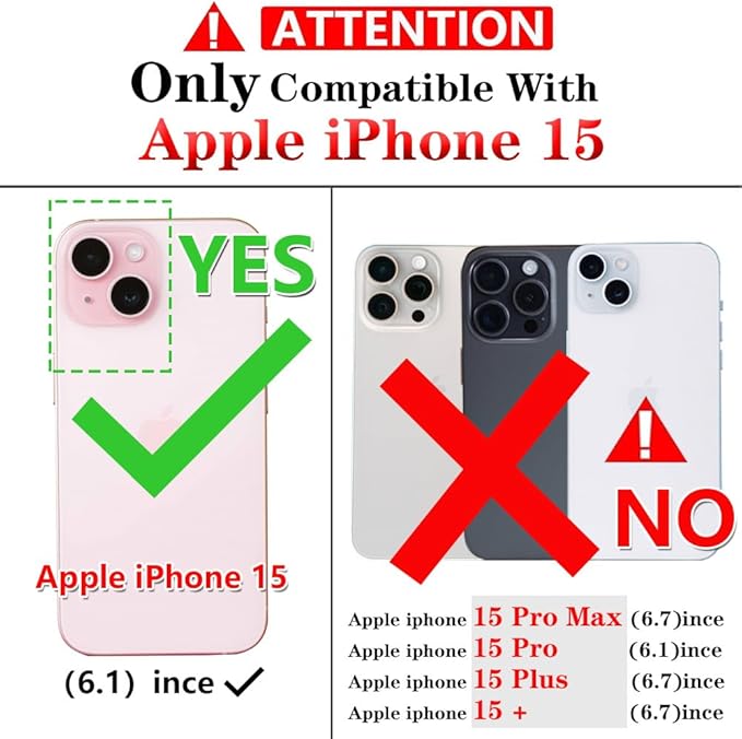 HNHYGETE for iPhone 15 Case with HD Screen Protector: [Military Grade 20ft. Drop Tested] Ring Shockproof Protective Phone Case for - iPhone 15 Rose Gold - Image 2