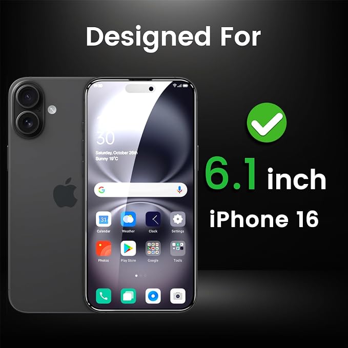 Romkasi 4 Pack Privacy Screen Protector for iPhone 16 6.1 Inch with 4 Pack Camera Lens Protector, Anti Spy Tempered Glass Film, Anti-Scratch, Touch Sensitive, Case Friendly - Image 2