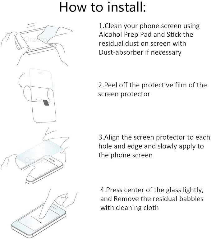 Orzero (3+2) Compatible for OnePlus Nord N100 Phone, 3 Pack Tempered Glass Screen Protector + 2 Pack Flexible Glass Camera Lens Protector, HD Bubble-Free - Image 6