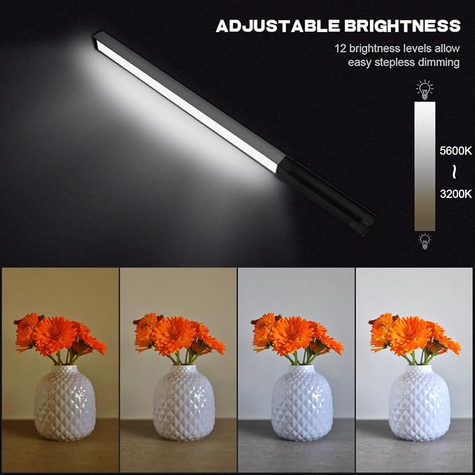 Hagibis RGB Handheld LED Video Light Wand Stick Photography Light 9 Colors,with Built-in Rechargable Battery and Remote Control,1000 Lumens Adjustable 3200K-5600K,Hot Shoe Adapter Included.. - Image 7