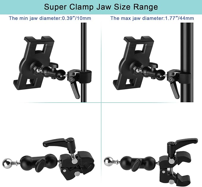 Mippko Tablet Holder for Treadmill/Spin Bike/Stroller/Wheelchair/Golf Cart/Poles/Music Stand/Stationary Bike,360°Adjustable iPad Mount,Compatible with 7~12.9" iPad/Nexus/Fire HD/e-Book/LG G/Switch - Image 5