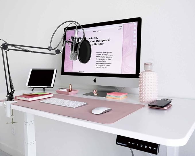 Replacement Heavy Duty C Clamp for 1/2” Base Magnifying Lamp,Desk Lamp,Swing Arm Lamp,Phone I pad Mount,Tablet Mic Holder,Table Mount Clamp for Microphone Stand Mic Boom Arm (ALU White) - Image 6