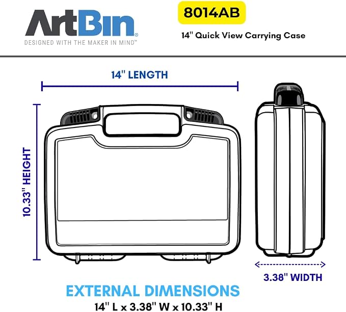 ArtBin 14-Inch Quick View Lockable Carrying Case, Clear - Image 3
