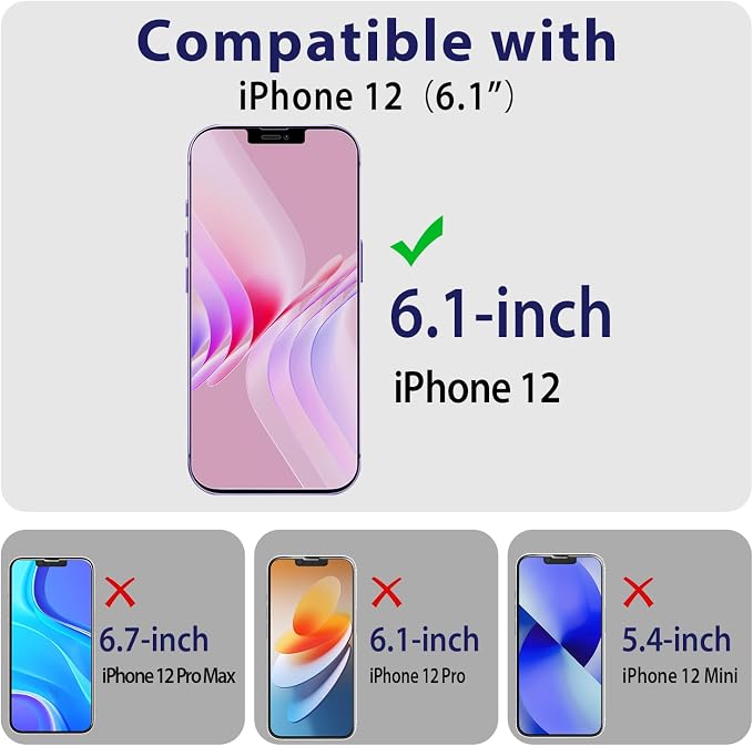 2+2 Pack Privacy Screen Protector for iPhone 12 6.1-Inch | with Camera Lens Protector, Anti-Spy Tempered Glass Film, Easy Installation, 9H Hardness, Case Friendly - Image 2