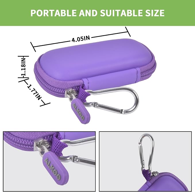 USB Flash Drive Case, SD Card/Thumb Drive/Memory Cards Holder, Bag Only | SDXC/SDHC Storage, Electronic Accessories Organizer for SanDisk / for Samsung, for Students/IT/Office/School/Travel, Purple - Image 3