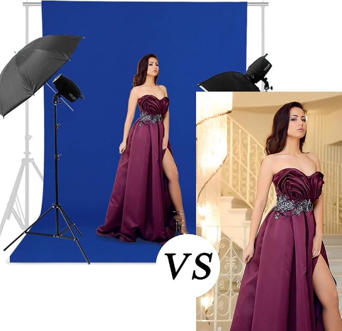 GFCC 6FT x 10FT Royal Blue Backdrop Background Blue Photo Background Photography Backdrop for Photoshoot Screen for Video Recording Picture - Image 5