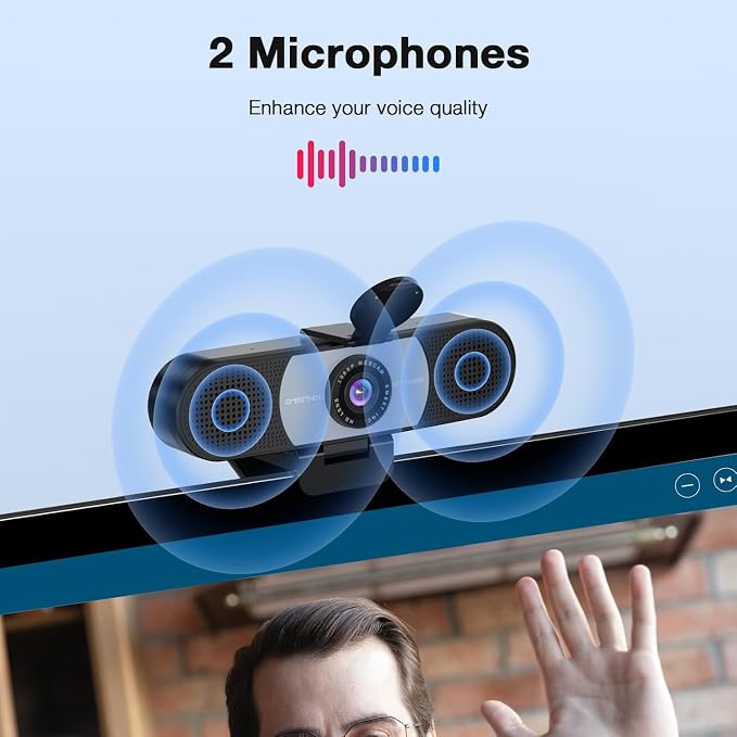 EMEET C960 1080P Webcam with Microphone, 2 Mics, 90° FOV, Computer Camera | Fixed Focus, Plug&Play for Zoom/Teams/Facetime/YouTube/Google Meet/Switch 2 Camera, Grey - Image 3
