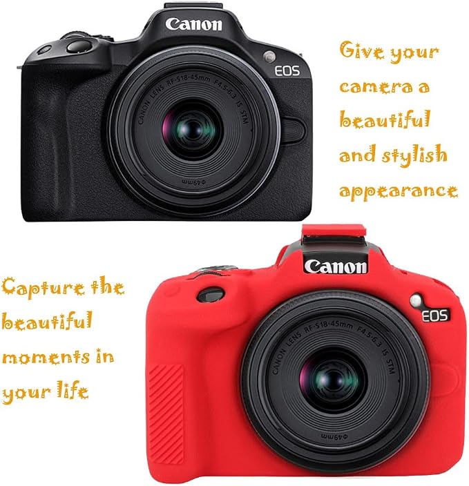 Case for R50, R50 Camera Silicone Protective Case, Lightweight, Anti-Scratch Slim Fit Soft Skin, R50 Accessories - Red - Image 4