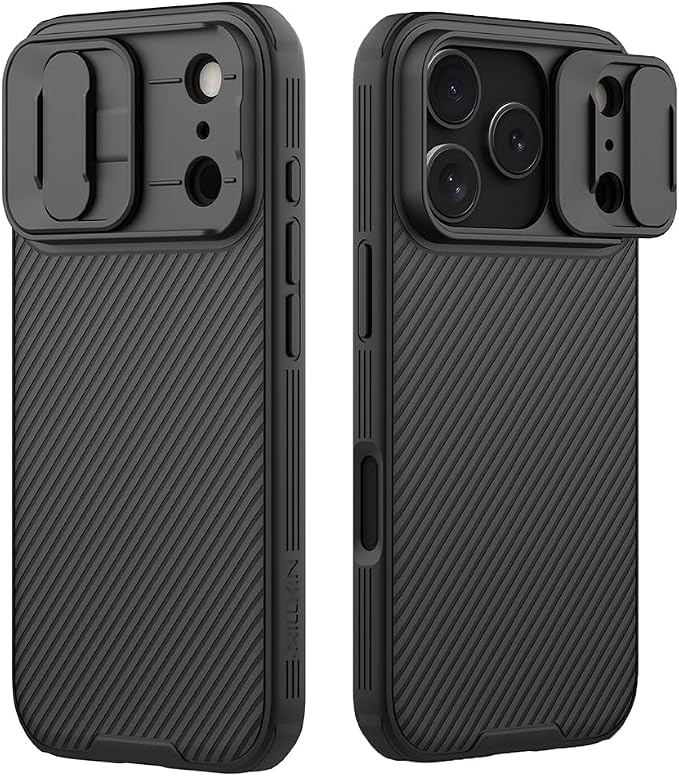 Mangix for iPhone 17 Pro Case with Camera Cover,Slim Fit Thin Polycarbonate Protective Shockproof Cover with Slide Camera Cover, Upgraded Case for Phone 17 Pro 6.3inch 2025 Black by Mangix
