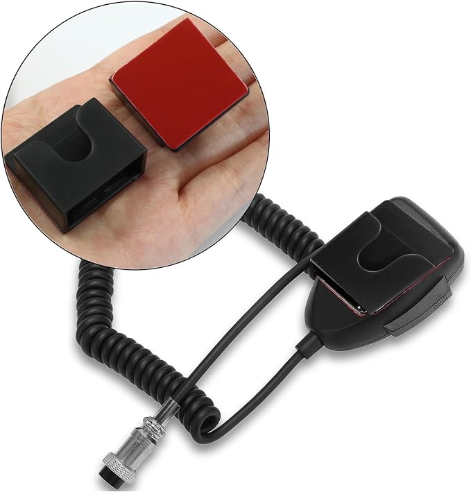 2PCS Black Radio Microphone Hanger, 30x30x16mm, Style 2 | Adhesive Back, CB Microphone Holder, Plastic Car Mic Hanger, For Cars Homes Offices - Image 6