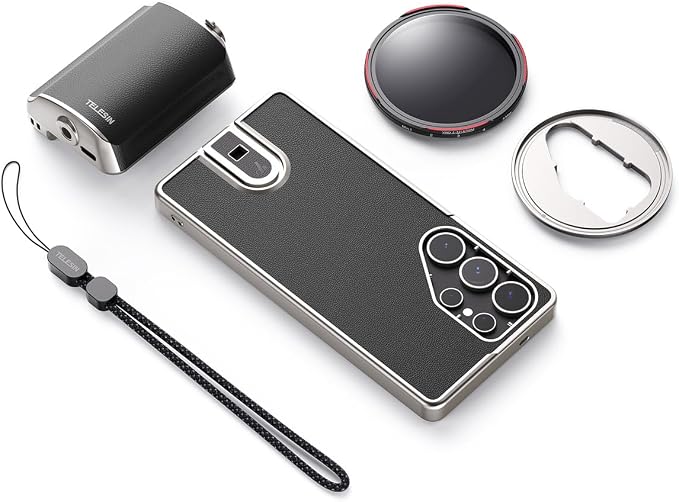 TELESIN Fun Shot Mastergrip Phone Camera Grip Photography Kit (Grip + Phone Case + 67mm VND Filter Lens) for Samsung Galaxy S25 Ultra, Comfort Ergonomic Professional Master Handle Holder by telesin