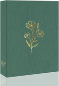 Holoary Photo Album 4x6 100 Photos, 100 Pockets 4”x6” Picture Album, Linen Fabric Cover Picture Book for Photos, 4x6 Photo Albums for Family Weddings Travel Memories(Dark Green) by Holoary