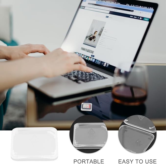 Hemobllo 100 Pcs Transparent Card Cases Storage Box Lightweight Memory Card Holder for Secure Protection and Easy Carrying - Image 9