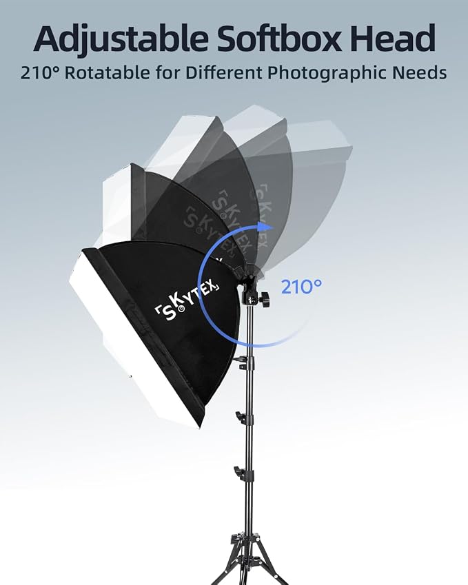Softbox Lighting Kit 16x16in Soft Box 2Pack Upgrade 135W 2700-6400K 100V-240V E27 LEDBulb Continuous Photography Lighting,Photo Studio Light Equipment for Camera Shooting Video Recording - Image 8
