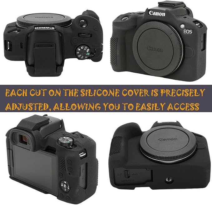 Case for R50, R50 Camera Silicone Protective Case, Lightweight, Anti-Scratch Slim Fit Soft Skin, R50 Accessories - Black - Image 2