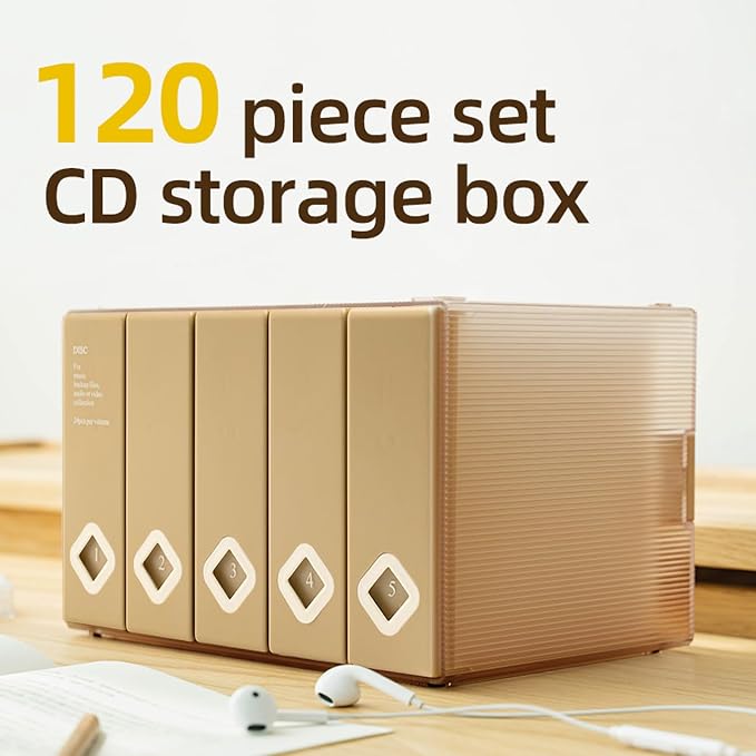 CD Case, 120 Capacity CD/DVD Case Holders Wallet Hard Plastic DVD Disc Case | DVD storage case,DVD Disc Cases Storage Binder for Car,Home,Office,Travel - Image 3