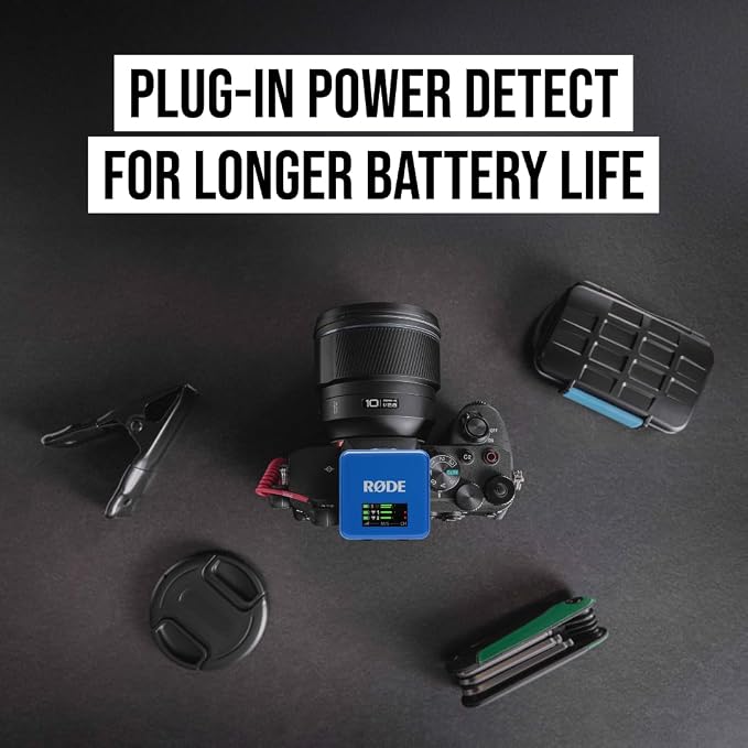 RØDE Wireless GO (Gen 3) – Compact Wireless Mic – Pristine Audio, 32-bit Float Recording, Automatic Level Control, for Phones, Cameras and Computers (Cobalt) - Image 7