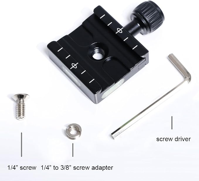 Aluminium 50mm Quick Release Plate QR Clamp Fits Arca-Swiss Standard for Tripod Ballhead - Image 6