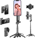 Magnetic Mini Selfie Stick Tripod Compatible with MagSafe for iPhone | Portable Selfie Stick/Tripod for iOS & Android Phones, Ideal for Outdoor Travel, Live Streaming & Video Recording by YXYaoZhengYiGeYi