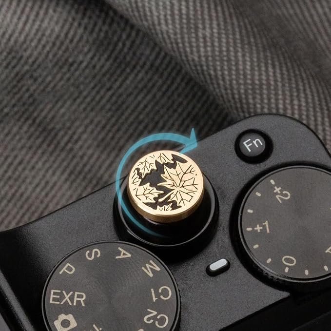 Leaf Camera hot Shoe Cover and Camera Shutter Button for Nikon zf for Fujifilm X-T5 X-T4 X-T3 X-T30 II X-T20 X100VI X100V X100 X-PRO3 X-PRO2 X-S20 X-S10 (Brass Leaf Set) - Image 5