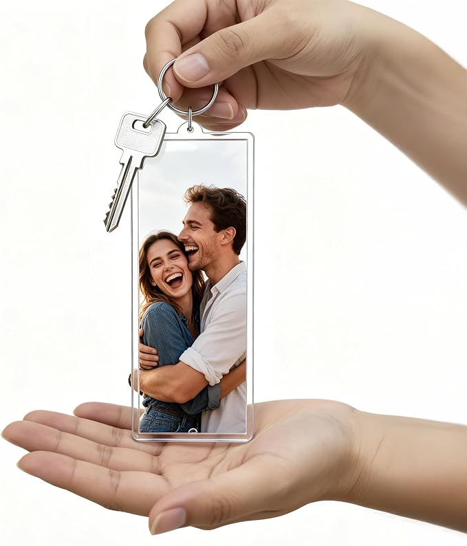 Acrylic Photo Keychain Bulk Set - Double Sided Picture Frame Keychain Holder - Image 5