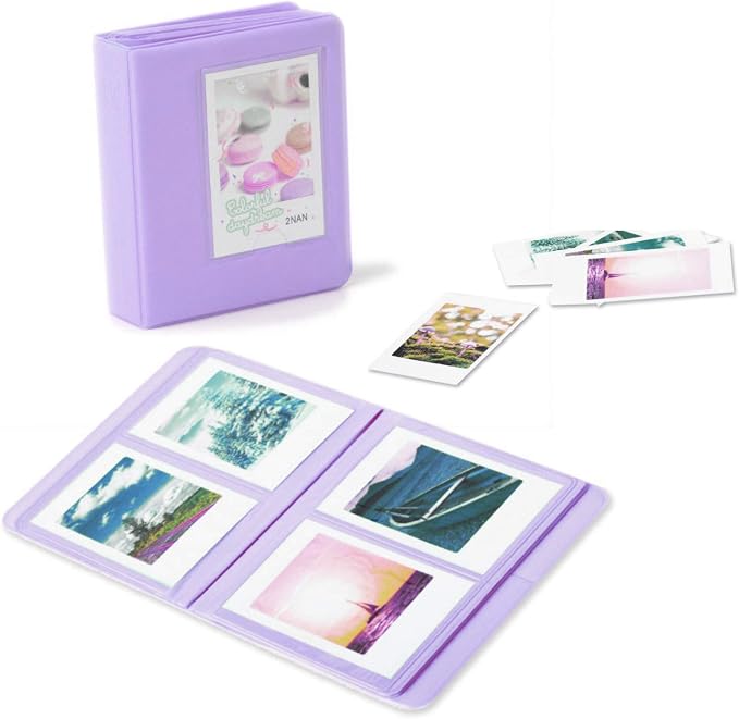Instant Mini 12 Camera Accessories Compatible with Fujifilm Instax Mini 12 Camera Include Case/Album/Wall Hang Frames/Film Frames/Border Stickers/Corner Stickers (Lilac Purple) - Image 3