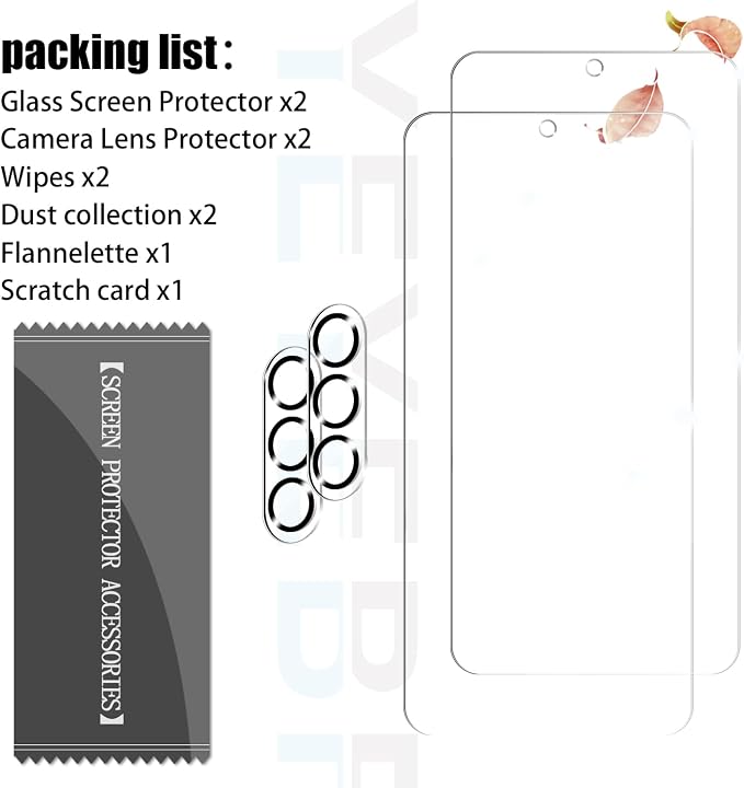 Screen Protector for Samsung Galaxy S25 FE, [2+2 Pack] Tempered Glass & Camera Lens Protectors[Ultrasonic Fingerprint Unlock] [Case Friendly] [Bubble-Free] Screen Protector Glass For S25 FE - Image 6