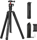 NEEWER Basics 57" Camera Tripod Monopod with Arca Type QR Plate Ball Head & Cell Phone Holder, Compact Portable Travel Stand for iPhone DSLR Camcorder Streaming Video Recording, 6.6lb/3kg Load, TP68 by Neewer