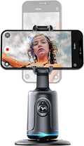 GREEN HOUSE Auto Face Tracking Phone Holder & Mount, GH-USTTA-BK | 360° Fast Rotation, Gimbal Stabilizer, Gesture Recognition, For Vlog, YouTube, TikTok, Influencer Content Creating by GREENHOUSE