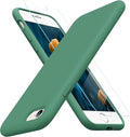 Miracase Silicone for iPhone SE 2022/SE 2020/7/8 Case,Acacia Green | Ultra Slim Cover with Screen Protector, Soft Microfiber Lining, Multi-Color Premium Silicone Shockproof Phone Case by Miracase