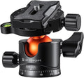 K&F CONCEPT 32mm Metal Tripod Ball Head 360 Degree Rotating Panoramic with 1/4 inch Quick Release Plate Bubble Level for Monopod Camera Camcorder Load Capacity up to 26.4lbs/12kg | Head screw 3/8", quick plate - BH32L by KFCONCEPT
